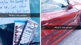 美国：女子发现自己的车门被撞坏，肇事司机仅留下巧克力当赔偿