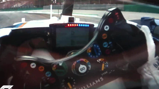 F1 2021意大利站,拉赛尔跑圈头盔视角,看看F1车手平常如何开车