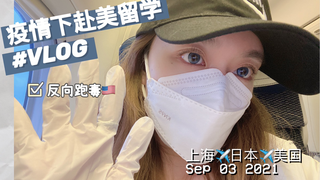 Vlog|疫情下的返美日记|上海-日本-芝加哥|反向跑毒