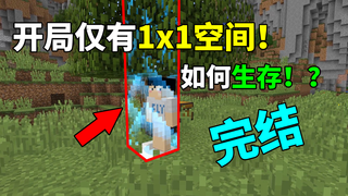 我的世界自闭生存5:开局仅有1X1活动空间!如何打败末影龙?
