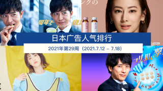 日本广告人气排行（2021年第29周 2021.7.12 - 7.18）