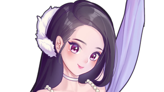 【绘画过程】胭脂,寻找失联大哥雪薇不是球
