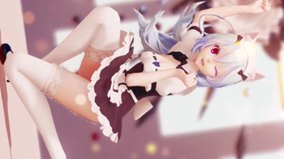 【MMD】靓丽质感 白丝吊带袜猫耳妹抖MIKU「マオ」