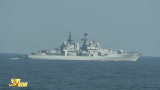 现代级驱逐舰宁波舰海上演练