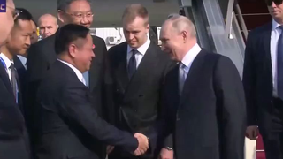 2023年10月17日，俄罗斯总统普京抵达中国