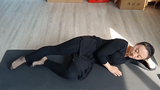 瑜伽练习 黑丝短袜 (2)