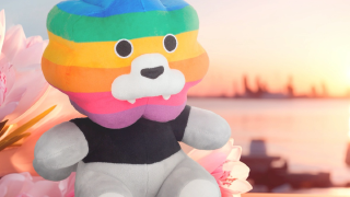 拥抱一个彩虹，拥抱一个希望，彩虹狮花湾毛绒玩具
