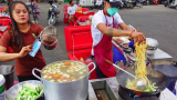 柬埔寨街头特色小吃，夫妻俩炒饭称霸夜市，牛肉盖饭只要15元，味道不输酒店