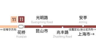 上海地铁11号线Anting→H桥报站