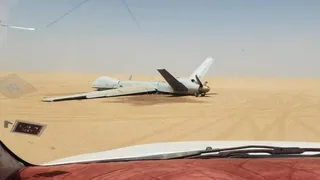 也门胡塞武装缴获的一架完好无损的美军MQ-9死神无人机