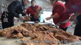 实拍河南农村传统清真十大碗,一次用10只羊,200斤鸡,场面浩大