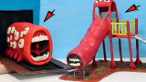 特雷弗怪物雕塑：怪物火车与怪物滑梯！
