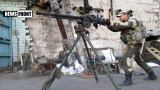 东乌武装人员操作DSHK重机枪