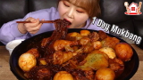 g-ni s一日吃播 | 烹煮和开吃 doenjang jjigae (大酱汤) 和白萝卜泡菜拌饭,jjimdak (安东炖鸡