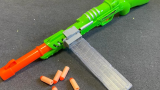 【NERF类软弹枪改造】-单发弱鸡拉栓儿童玩具升级斯登造型侧供弹夹多发把玩利器